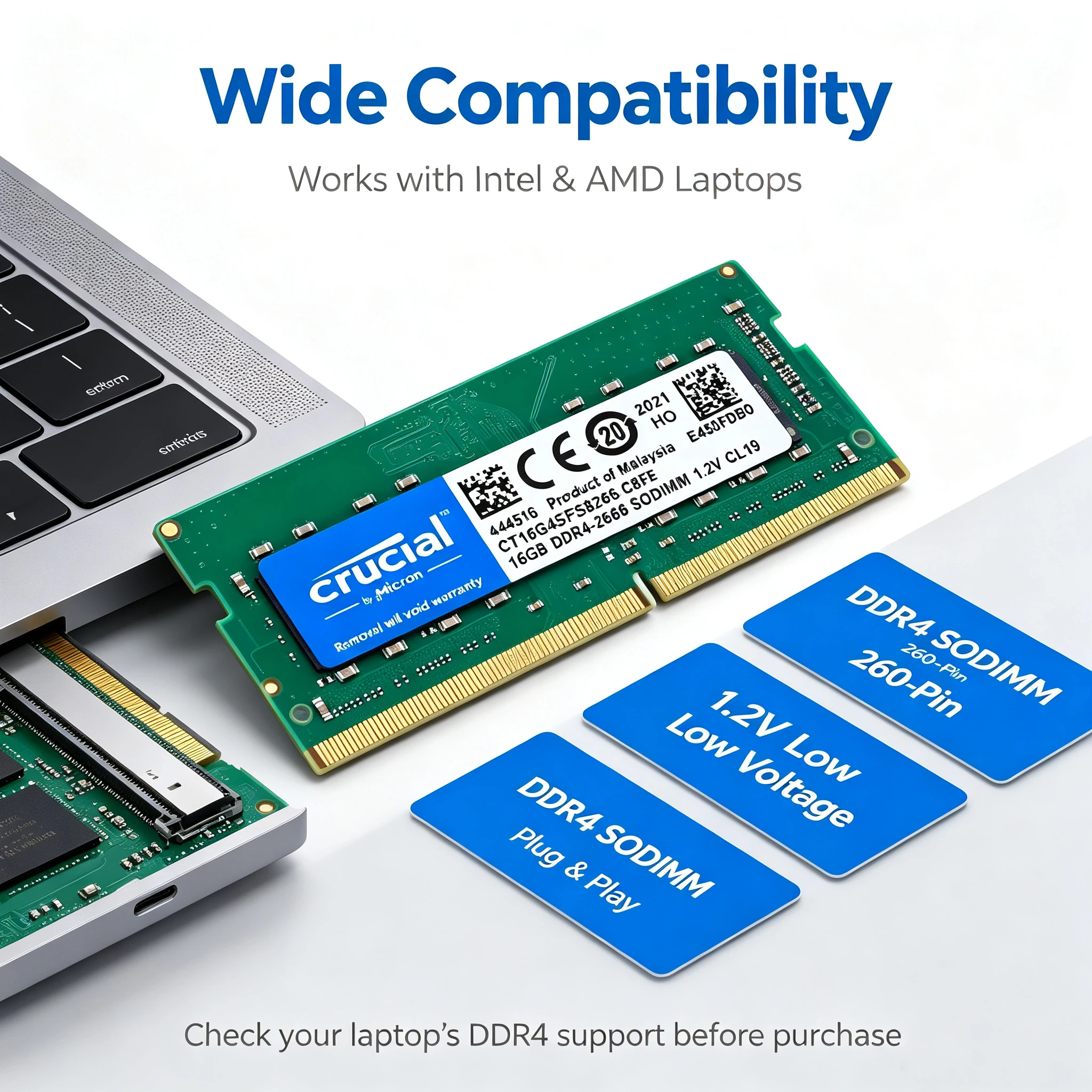 Crucial DDR4 Laptop RAM SODIMM - Ddr4 3200Mhz recension och pris