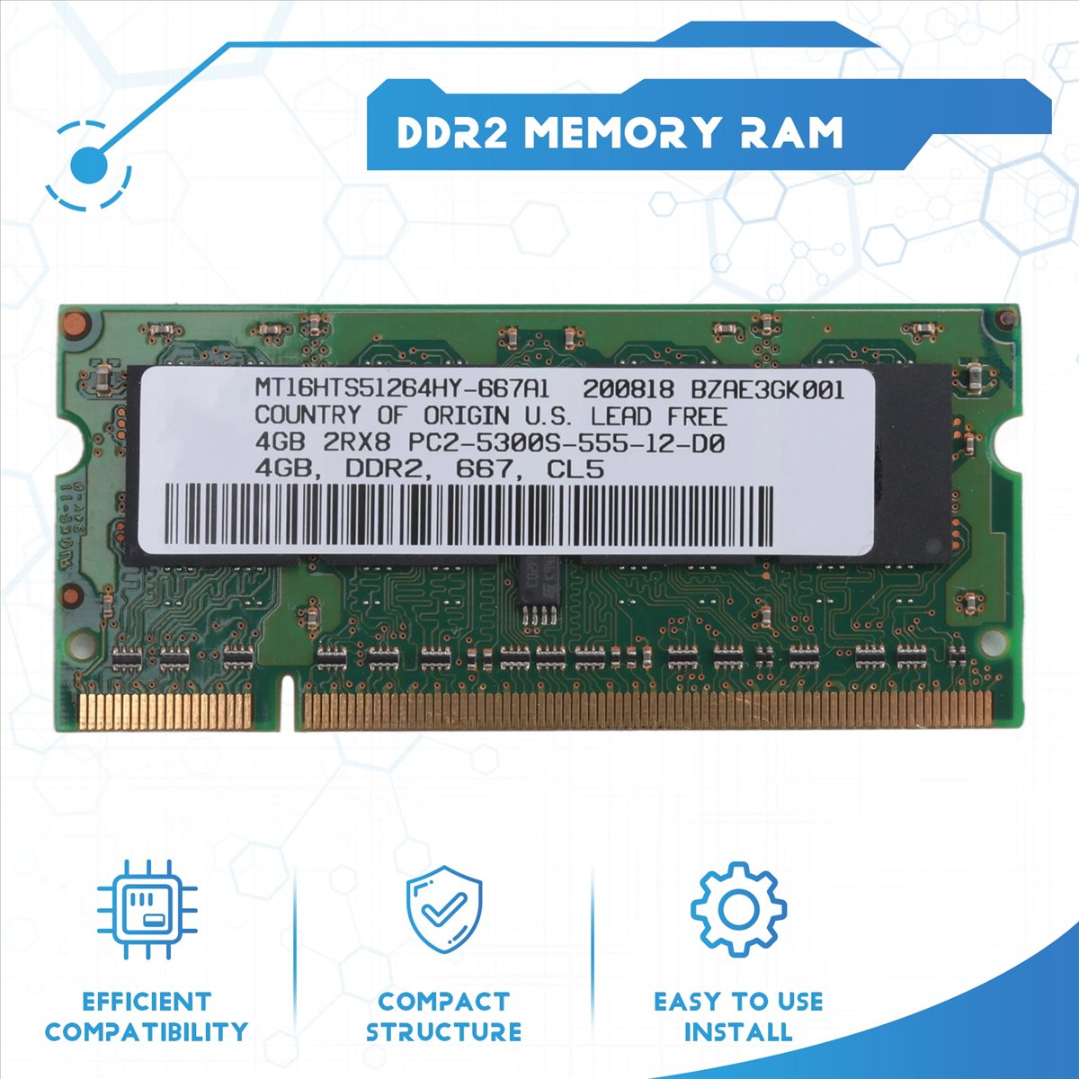 ABAN DDR2 4GB Laptop Ram Memor - Ddr2 Ram recension och pris