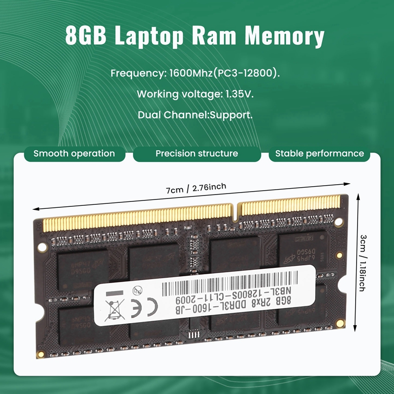 DDR3 8GB Laptop Ram Memory 160 - Ram Memory Module recension och pris